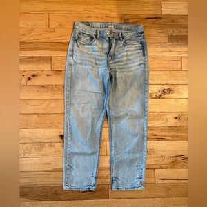 American Eagle Straight Jeans with Rainbow pocket detail, size 4.